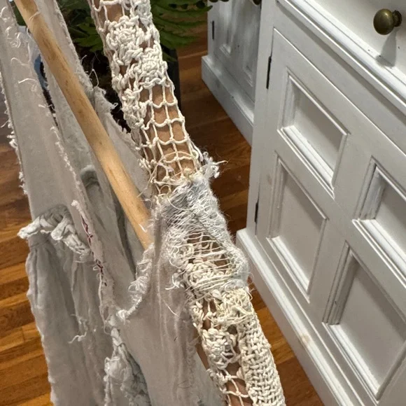 Vintage Magnolia Pearl Dress Linen Gauze Sheer - Picture 8 of 17